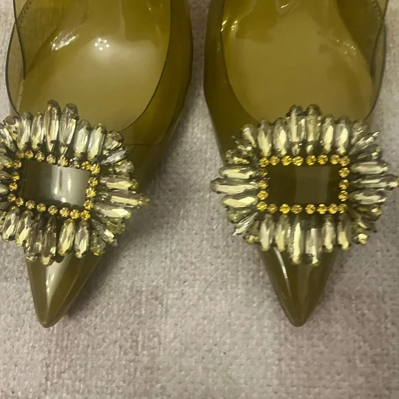Good American Cinder F*cking Ella Olive Heels with Embellishment - Picture 6 of 10